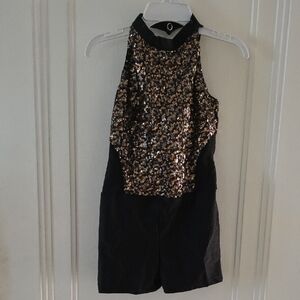 Revolution Black and Gold Kids Dance Costume